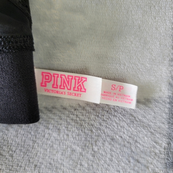 PINK Victoria's Secret Eyelash Lace Triangle Bralette Black Racerback Size Small - Picture 5 of 9